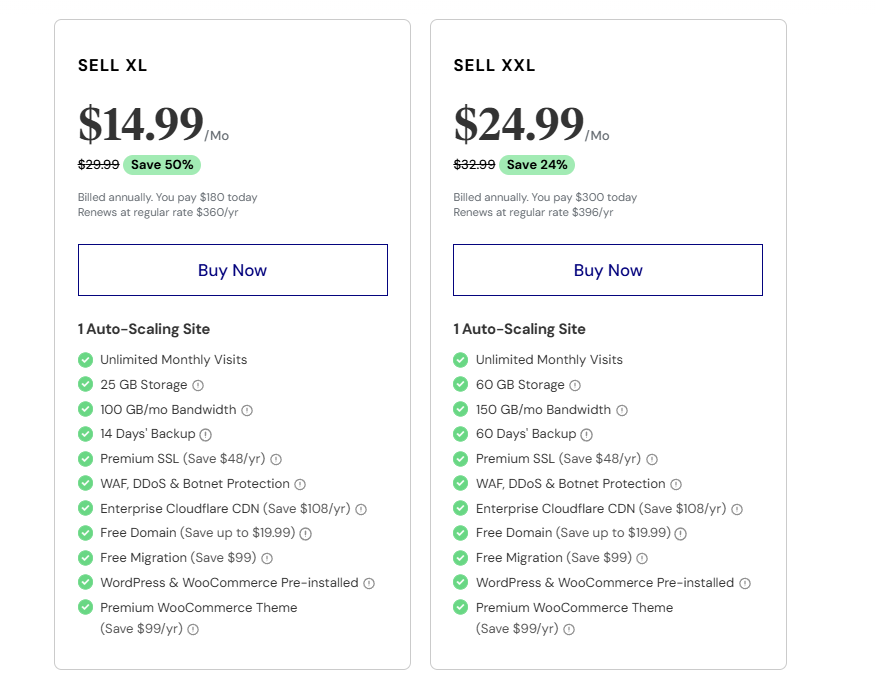 Elementor WooCommerce Hosting Plans