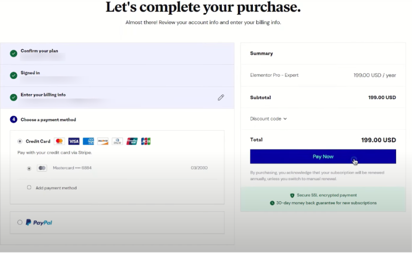 Enter Your Payment Details