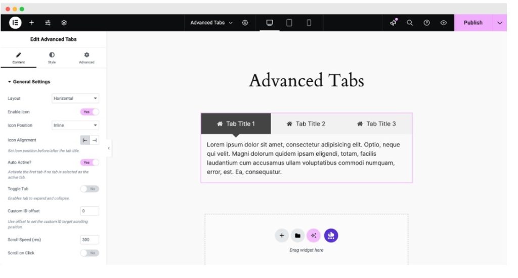 Advanced Tabs