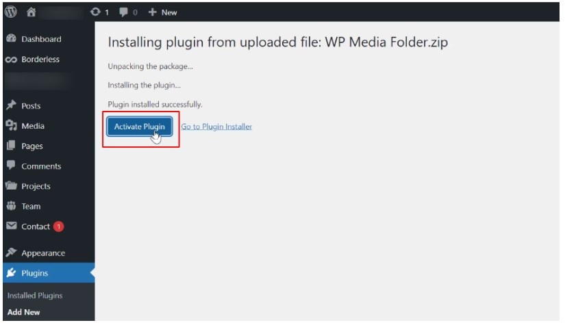 Install WP Media Folder Plugin