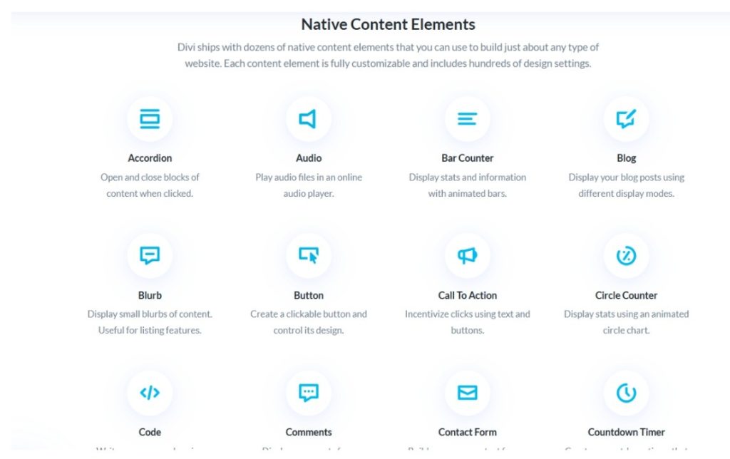 Modules and Sections In Divi