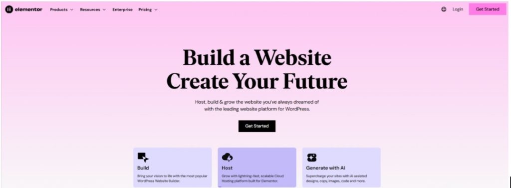Elementor  WordPress page