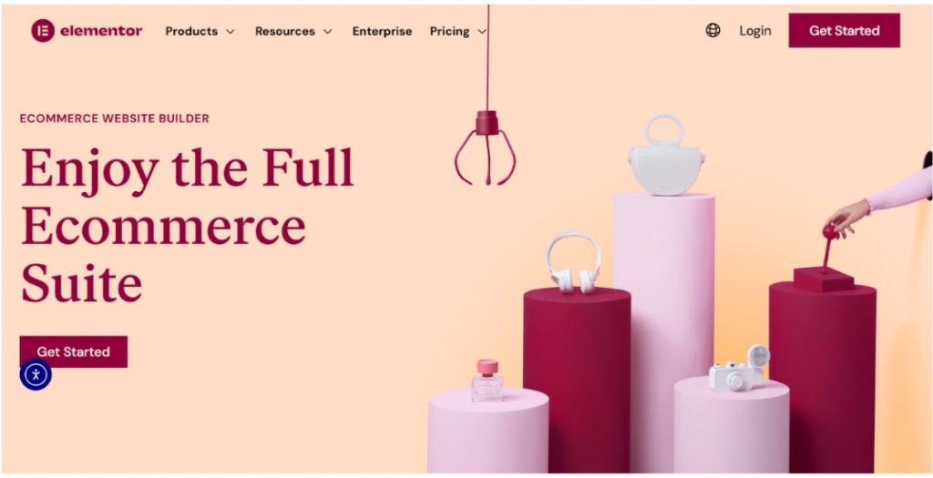 Elementor’s e-commerce website builder 