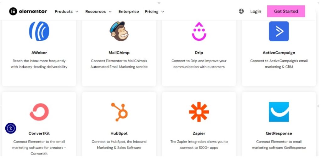 Elementor tools and integrations