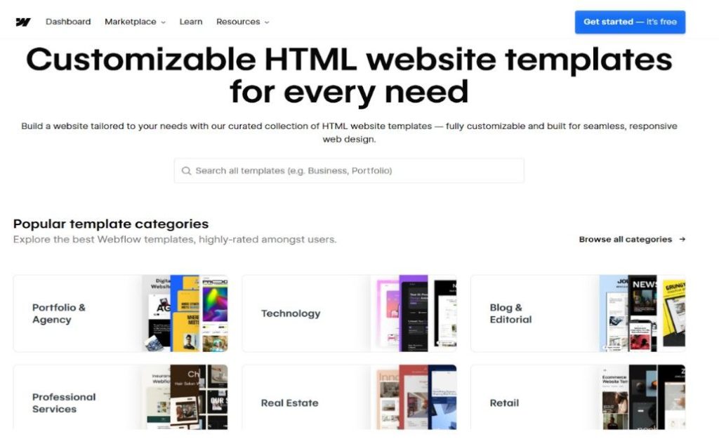  HTML website templates