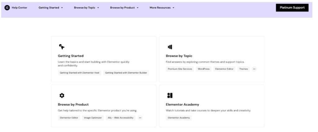 Elementor Support and Documentation